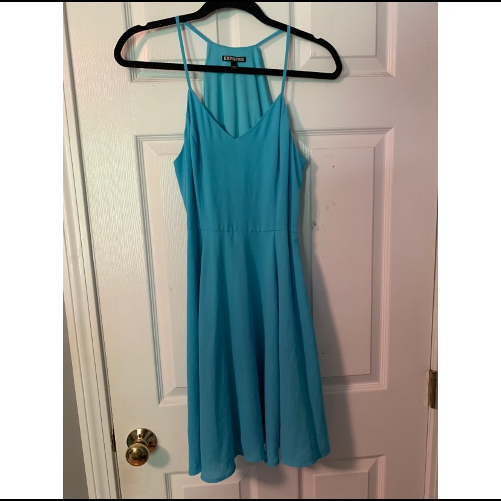 Express light blue dress